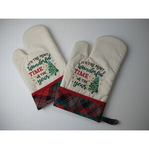 Oven Mitts The Most Wonderful Time Of The Year Christmas Themed